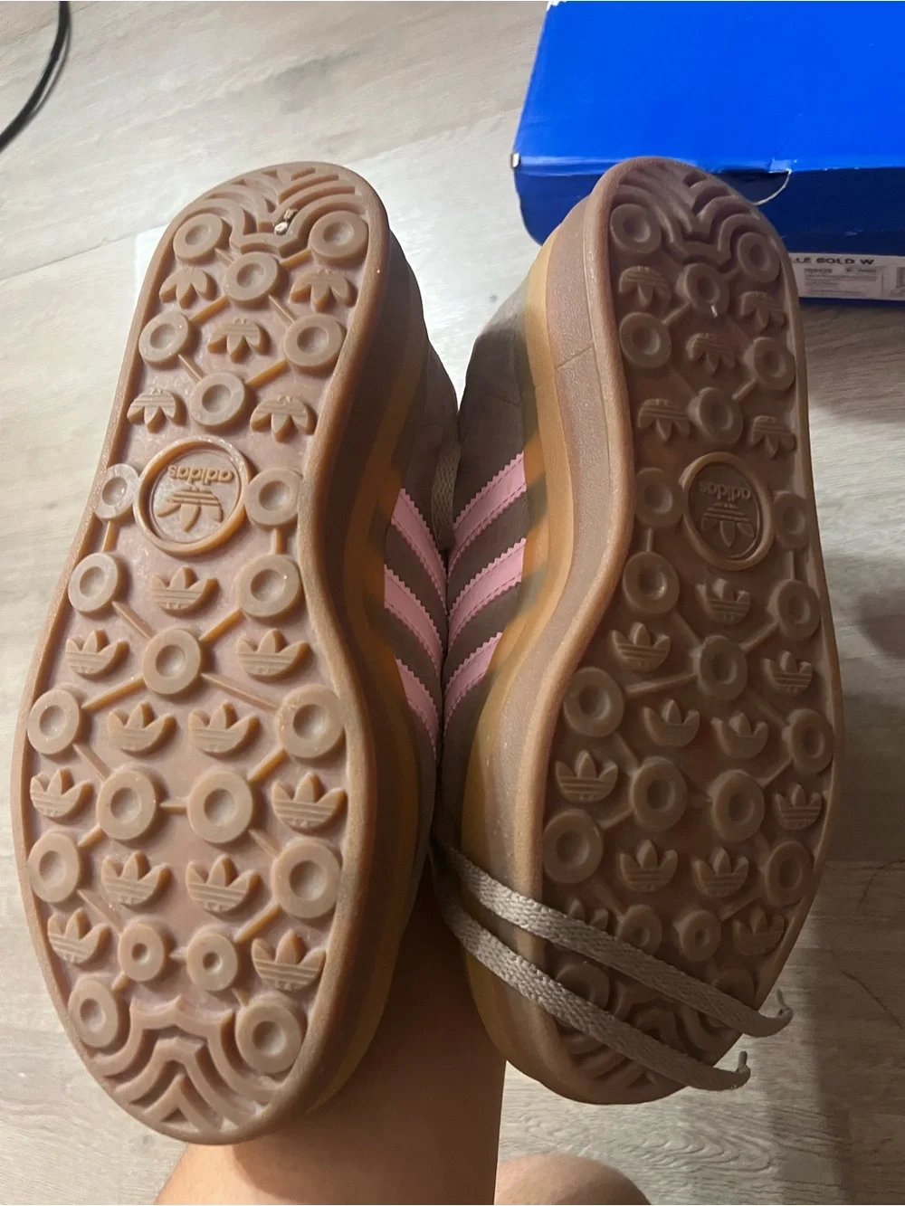 Adidas Gazelle Women’s Taupe & Pink Suede Sneakers